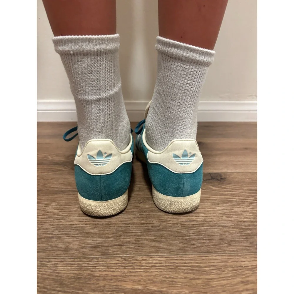 Adidas Gazelle HQ1061 Turquoise Blue Suede Sneakers Men's‎ Size 7